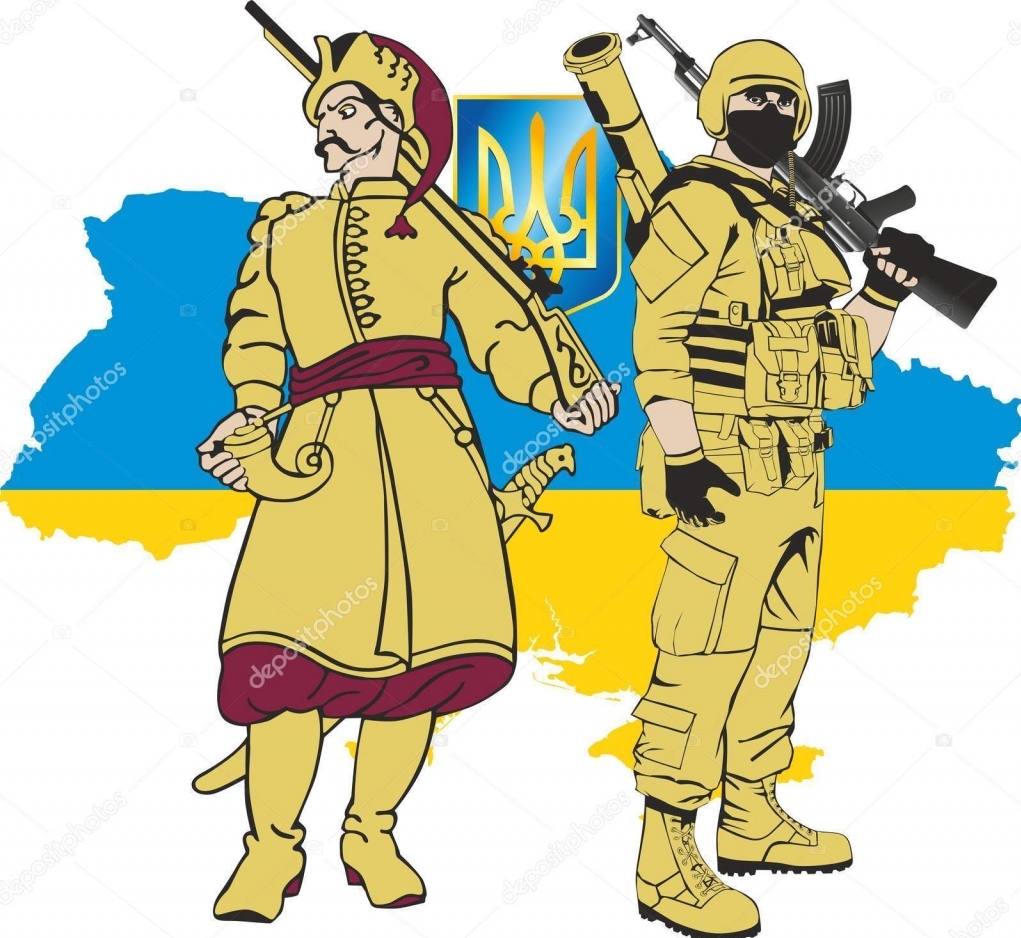 depositphotos 177348172 stock illustration ukrainian warriors of light